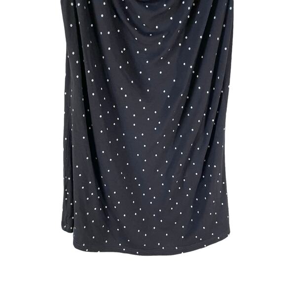 Old Navy Women's Cowl Neck Polka Dot Tank Top Black White Sleeveless Petite XS - Picture 11 of 11